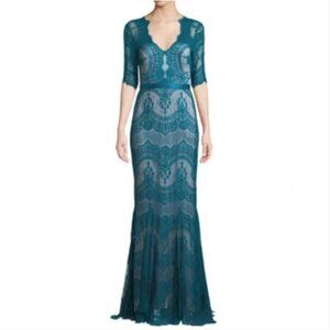 Catherine Deane Kelly Tulle and Lace Illusion Dress Gown, Size 4